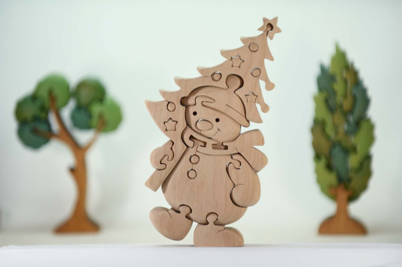 ひろりん★スノーマン＆ツリー　置き物 足ブラ人形 スノーマン 2点セット クリスマス 雪だるま ギフト