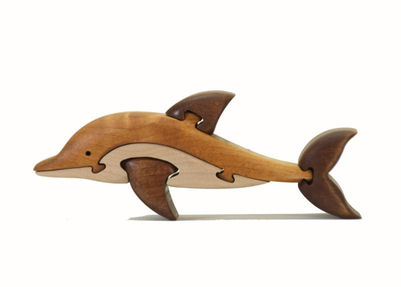 イルカの木製パズル 1枚目の画像