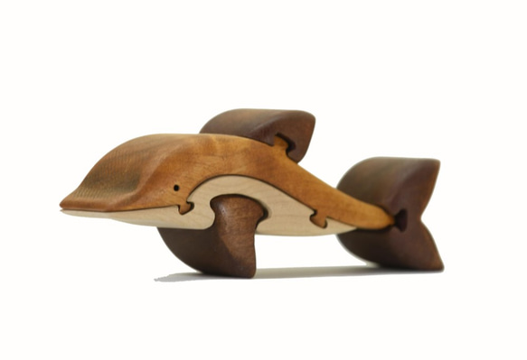 イルカの木製パズル 2枚目の画像
