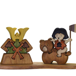 兜と金太郎の木製パズルセット 1枚目の画像