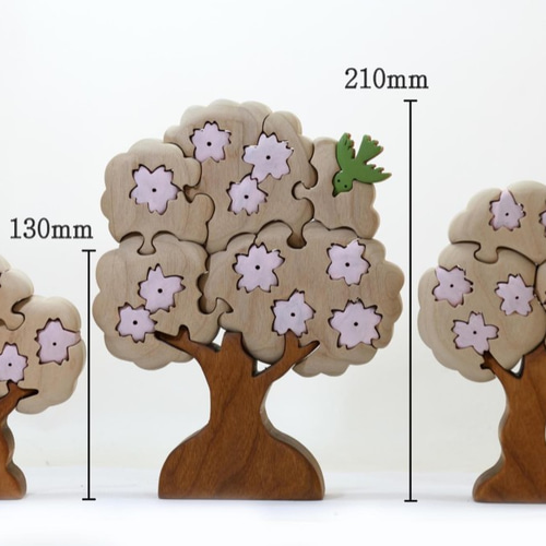 オリジナル ハンドメイド 春の木 サクラの木（大）の木製パズル その他インテリア雑貨 birdwood 通販