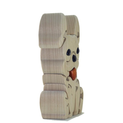 フレンチブルドッグ（クリーム）の木製パズル 3枚目の画像