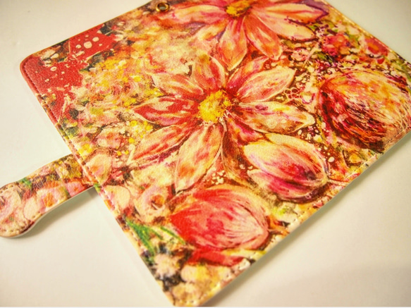 受注制作　bright flower 手帳型スマホケース 4枚目の画像