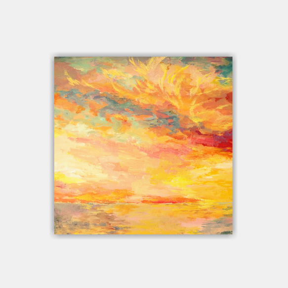 受注制作/ sunset 空と海の絵  アートジークレー 1枚目の画像