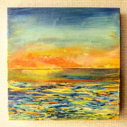 朝焼けの空と海の絵 絵画 むらいさき 通販 5542364｜Creema