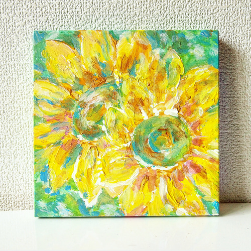 絵画　向日葵&薔薇 絵画・油絵】向日葵（ひまわり）｜アート 花 絵画 Art Fractal