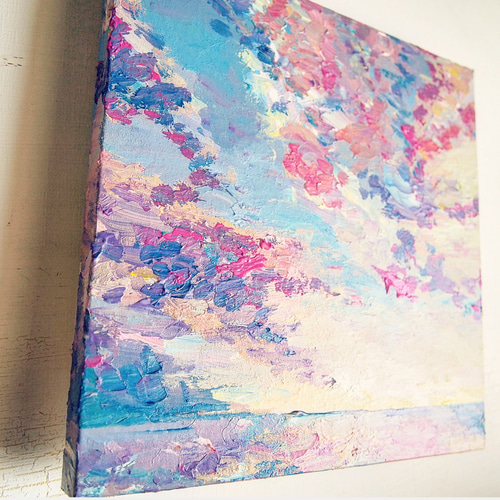 海の絵『Living now』キャンバスプリント 海 夕陽 山 風景画 絵