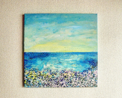 海の絵画 原画 青い空と海の絵 絵画 むらいさき 通販 7315542｜Creema