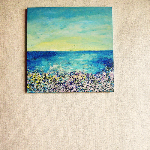 原画 青い空と海の絵 絵画 むらいさき 通販 7315542｜Creema