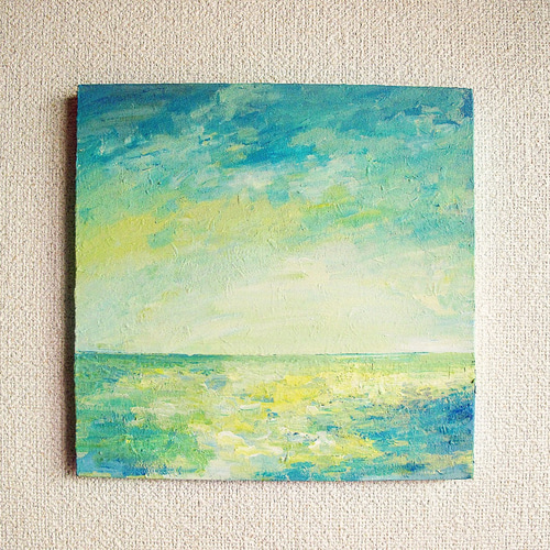 原画 青い空と海の絵 絵画 むらいさき 通販 7315634｜Creema
