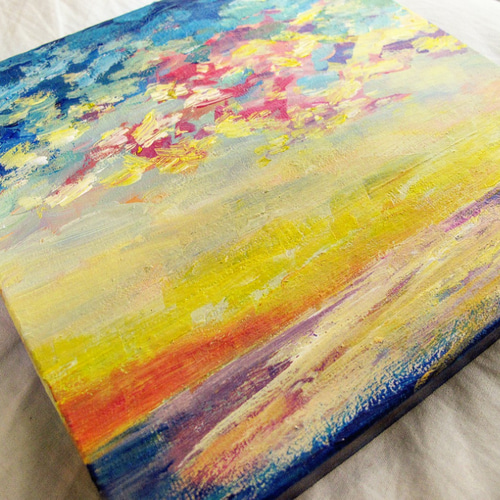 空と海の絵 絵画 むらいさき 通販 7653829｜Creema(クリーマ)