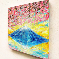 富士山と桜の絵 2枚目の画像