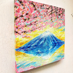 富士山と桜の絵 3枚目の画像