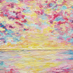 受注制作　空と海の絵  -spring color- 4枚目の画像