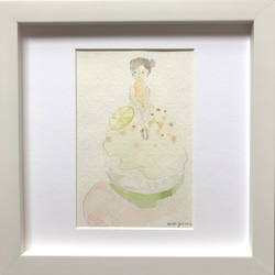 水彩画「瀬戸内レモンミルク」原画 1枚目の画像