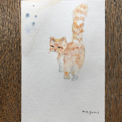 水彩画「ねこ」原画 3枚目の画像