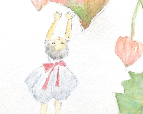 水彩画「ほおずき」原画 絵画 Mayumi 通販 10084635｜Creema(クリーマ)