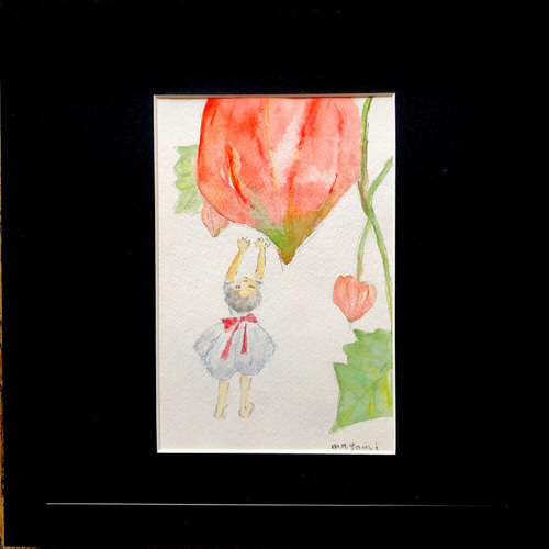 水彩画「ほおずき」原画 絵画 Mayumi 通販 10084635｜Creema