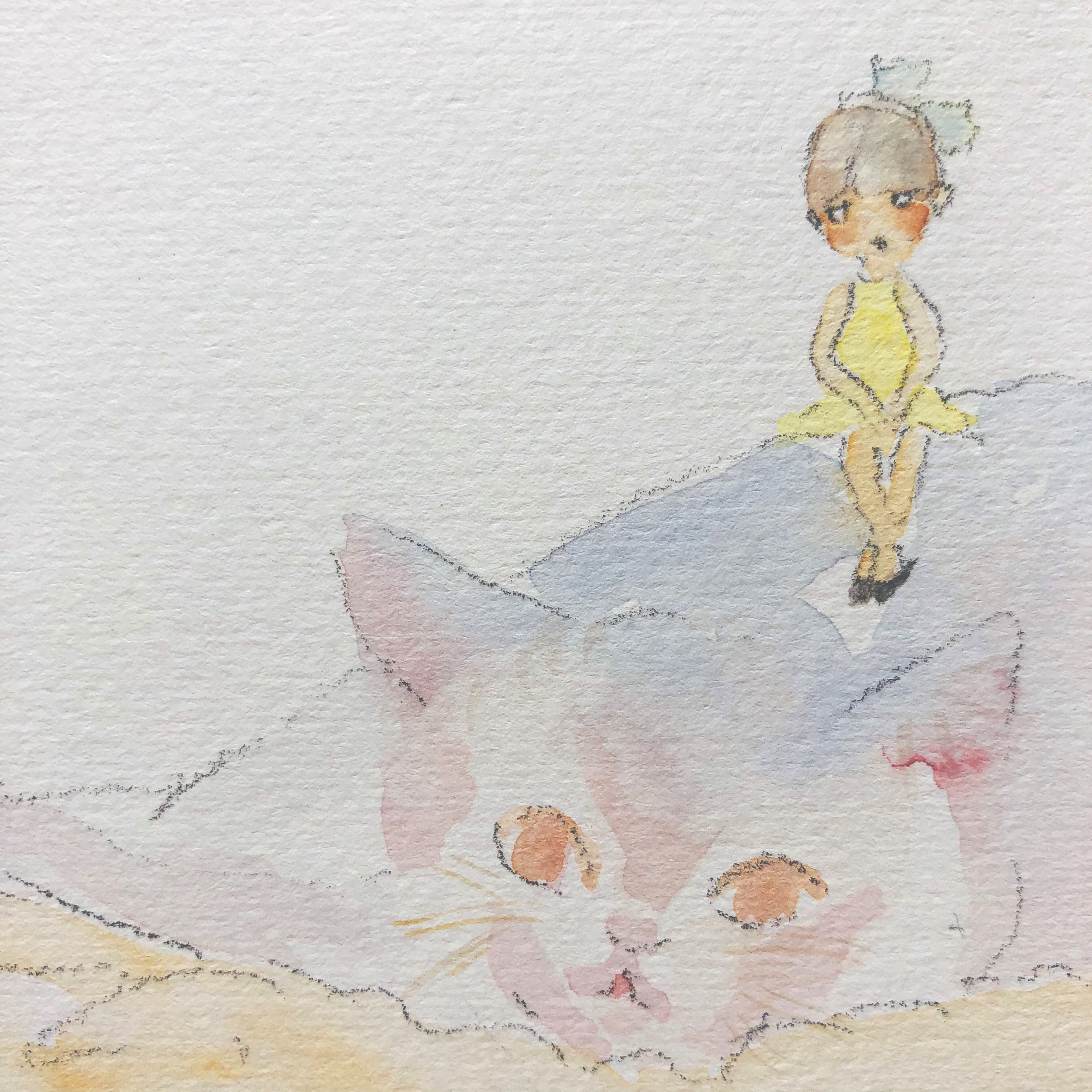 原画 『 蒼紅の空で 』アクリル水彩画 絵画 猫 ねこ イラスト アート 猫の絵202 水彩画 原画｜Yahoo!フリマ（旧PayPayフリマ）