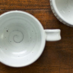 圓咖啡杯(白/表面磨平) 第3張的照片