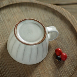 白釉コーヒーカップ（面） 3枚目の画像