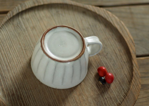 白釉コーヒーカップ（面） 3枚目の画像