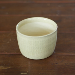 白橡釉　植木鉢(鎬) 3枚目の画像