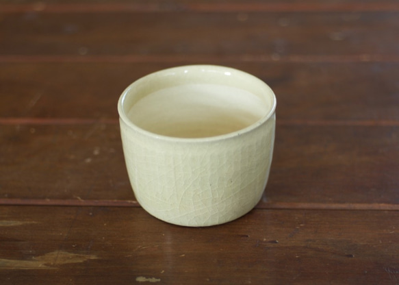 白橡釉　植木鉢(鎬) 3枚目の画像