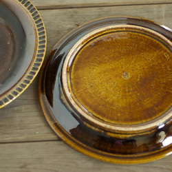 飴色の鎬皿（8寸） 2枚目の画像