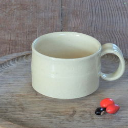 広口コーヒーカップ（白橡釉） 1枚目の画像