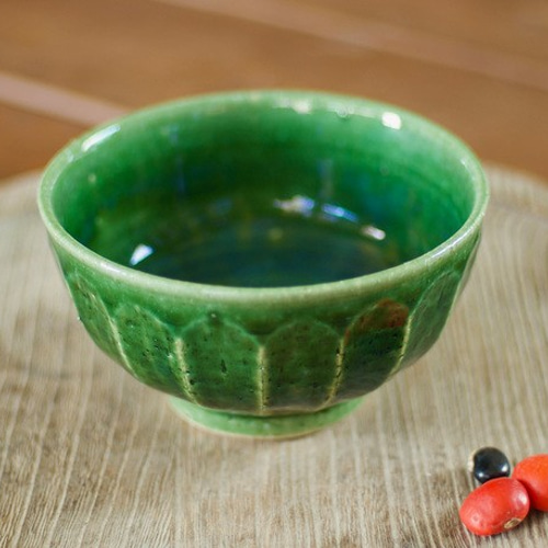 緑釉お茶碗（面） 茶碗・めし碗 もりたうつわ製作所 通販 7171699