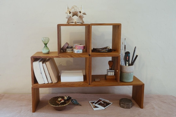 非洲柚木組合架(三種尺寸) 置物架 書桌/辦公室 市集擺設 收納 第1張的照片