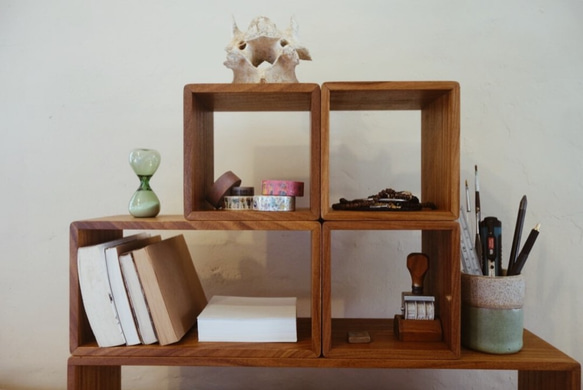 非洲柚木組合架(三種尺寸) 置物架 書桌/辦公室 市集擺設 收納 第6張的照片