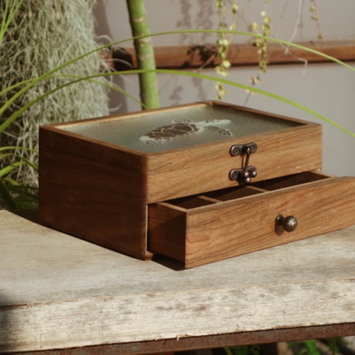 shouzhuo手作り---二層ジュエリーボックス ネックレス・ペンダント 守