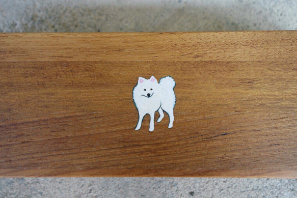 手繪狐狸犬鉛筆盒 第1張的照片