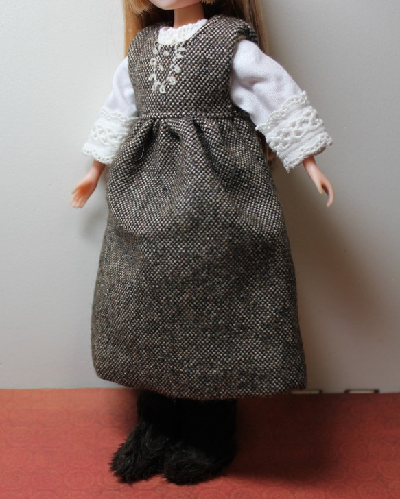 22cm娃娃套頭衫裙套裝 第3張的照片