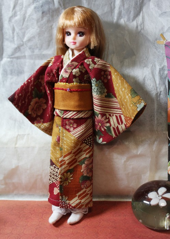 22㎝娃娃裝，和服，茜 第2張的照片