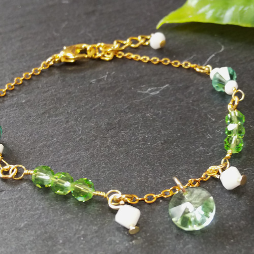 Swarovski 緑 スワロフスキー Vio Cielo ブレスレット