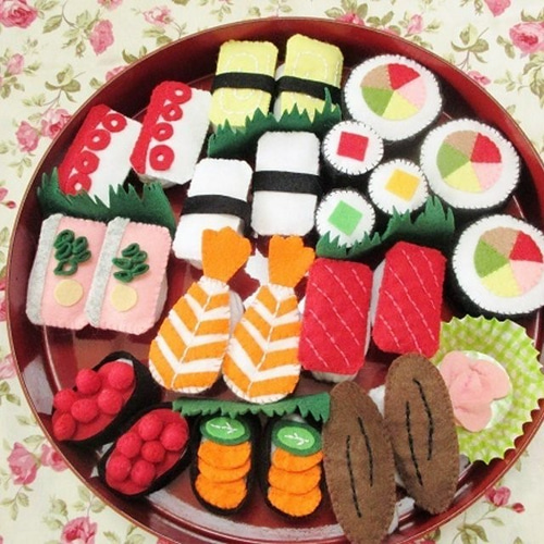 フェルト お寿司屋さん おすし お寿司 ごっこ ままごと 手作り 知育