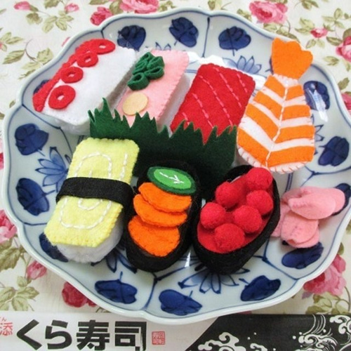 フェルト お寿司屋さん おすし お寿司 ごっこ ままごと 手作り 知育