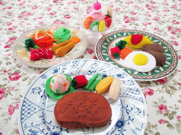 フェルト レストランごっこ 弁当屋さん メニュー付き ままごと