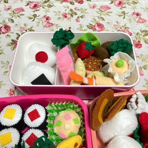 フェルトのお弁当屋さん ごっこ 50個 ままごと 知育 新 おもちゃ・人形