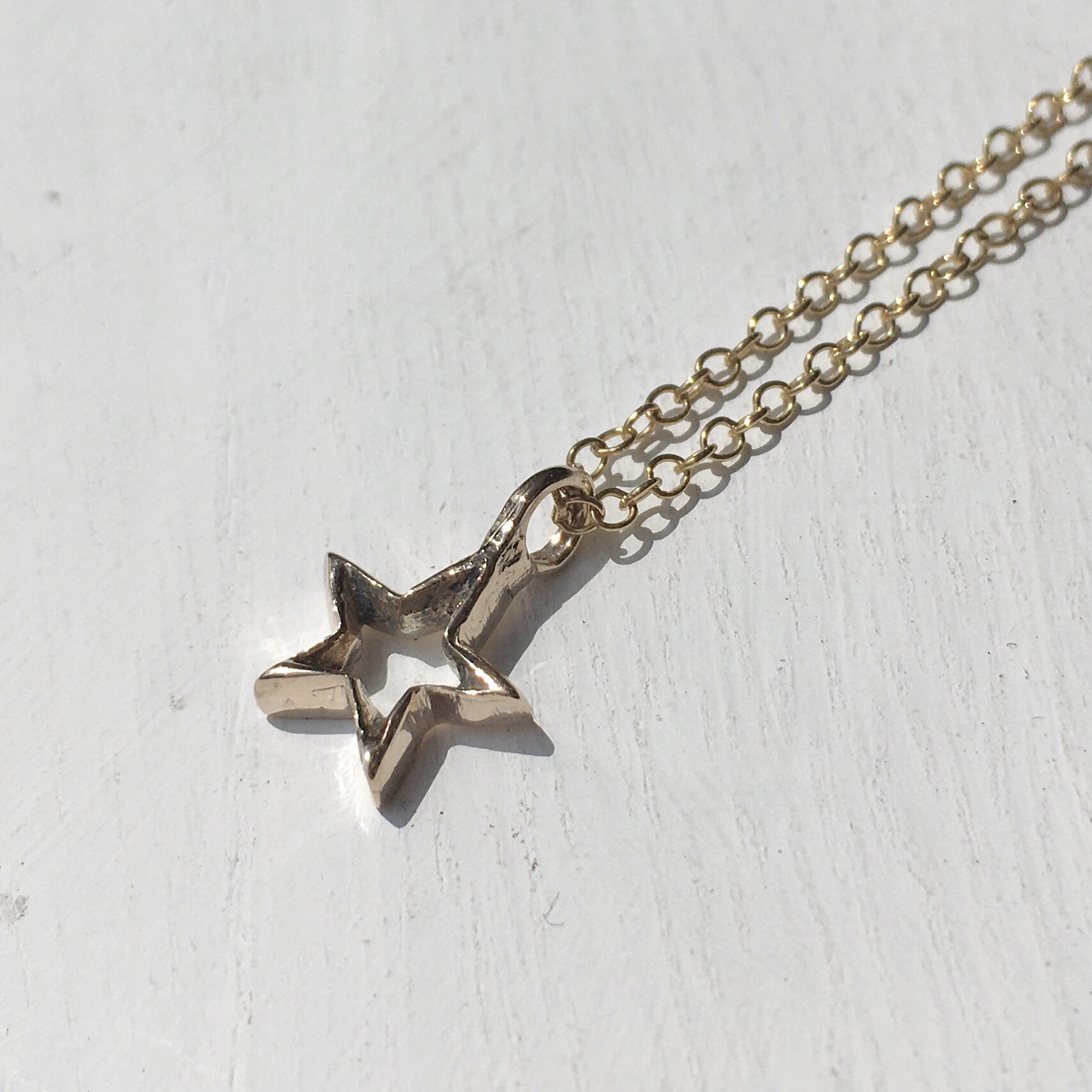 ５金”goldのキラキラ星“ペンダント p658