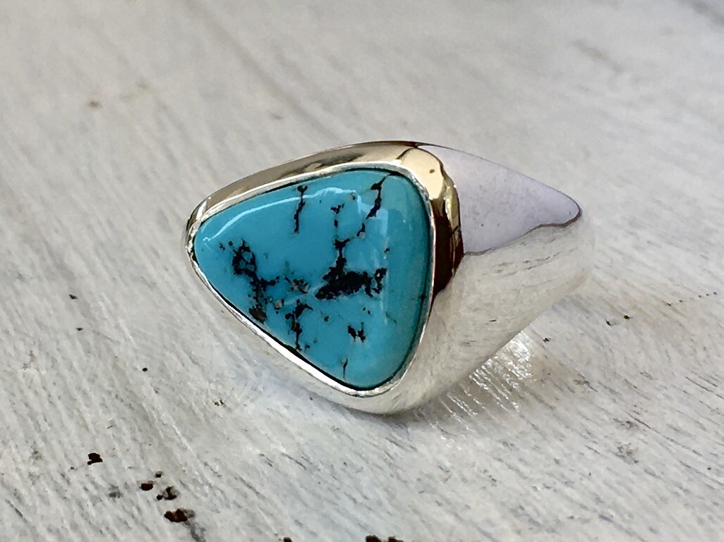 “まさに空色！ターコイズ一点物リング”silver925 31,460円