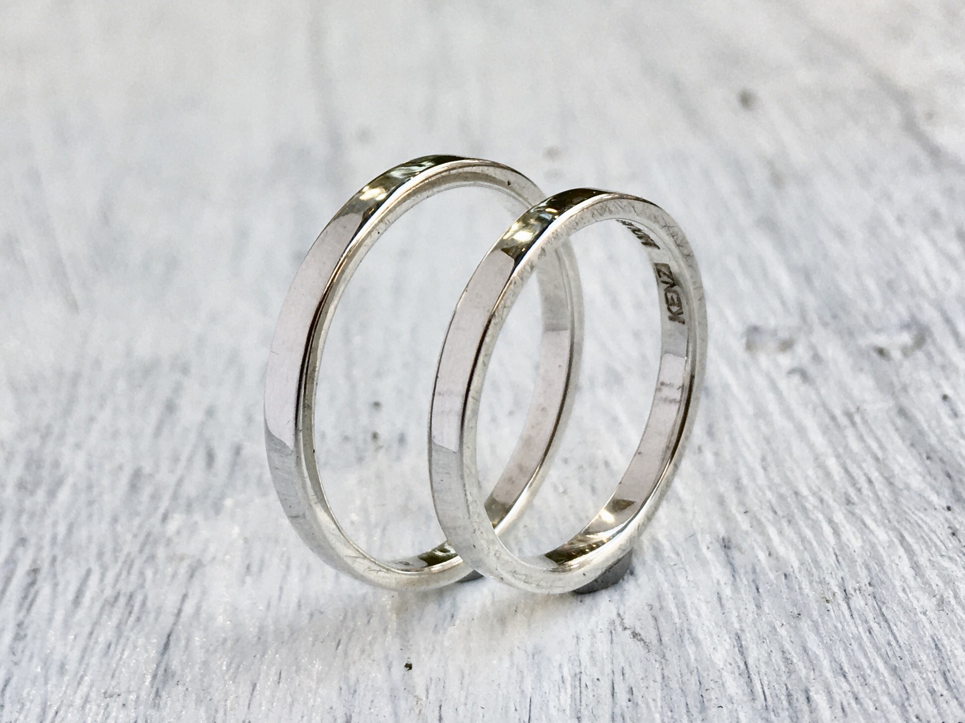 シンプル&スマートの平打ちペアリング / silver925 / src2782 / ケンジハウス