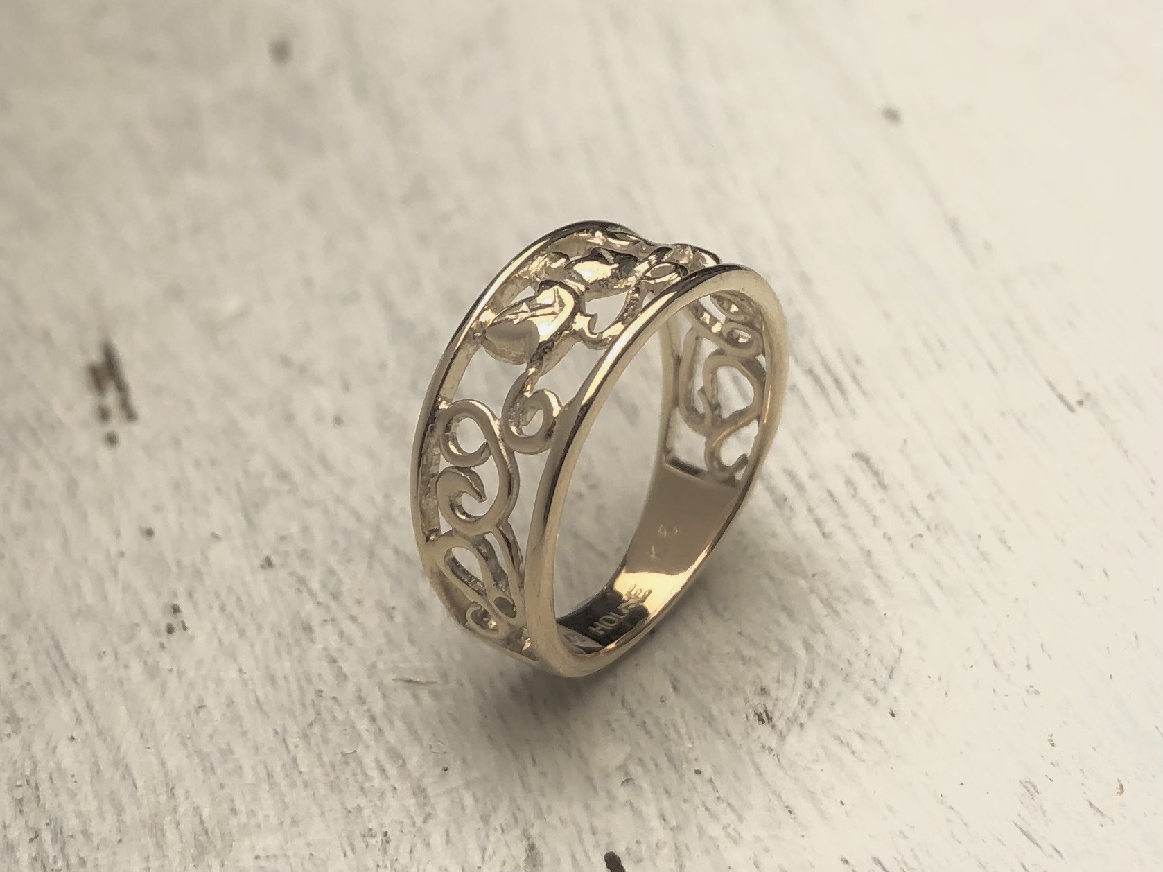 K5イエローゴールド/蔦のリング/ src2721