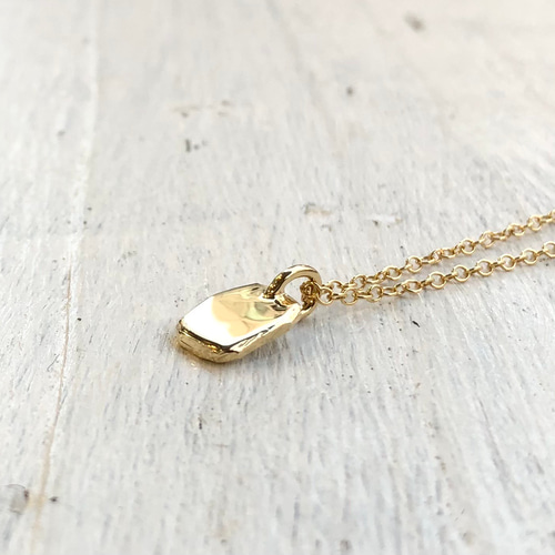 K18イエローゴールド/ミニプレートペンダント/p627 ネックレス