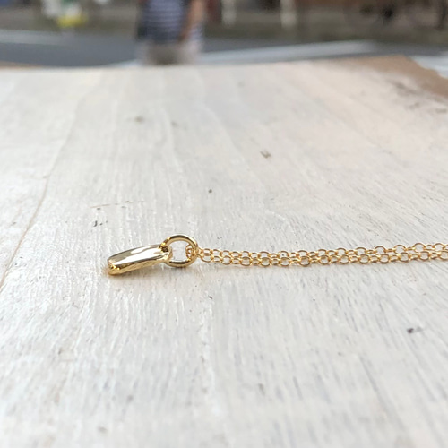 K18イエローゴールド/ミニプレートペンダント/p627 ネックレス