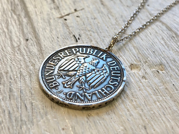 ドイツ/1マルク/1958年/一点物コインペンダント/No.00195 ネックレス
