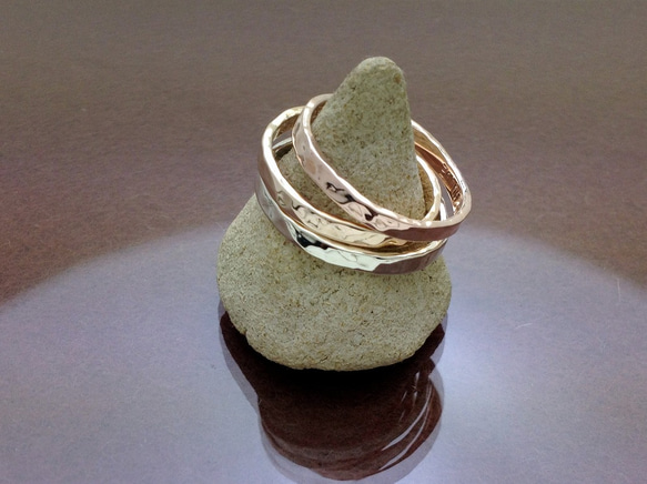 3ColorGold Ring "WhiteGold【M】" 4枚目の画像